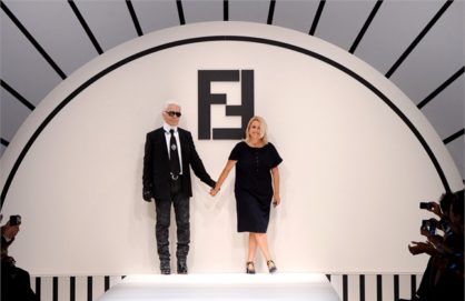 Karl Lagerfeld e Silvia Venturini Fendi