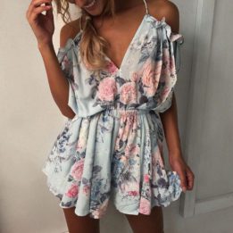 Summmer-Elegant-Women-V-Neck-Clothes-Set-Floral-Print-Sleeveless-font-b-Outfit-b-font-Casual