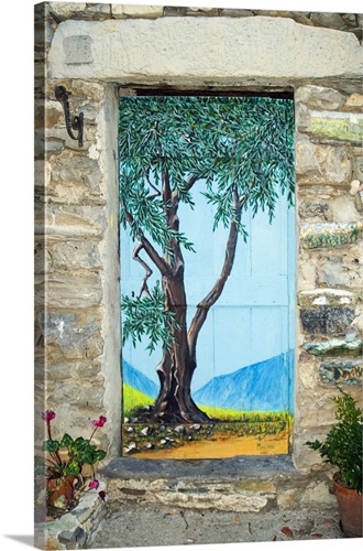 italy-liguria-valloria-painted-door,2038064 greatbigcanvas com