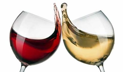 vino bianco e rosso